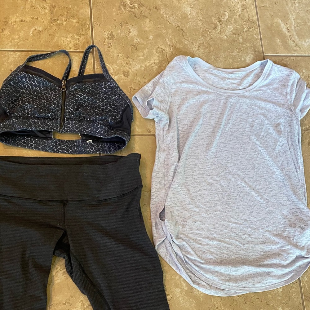 Lululemon top and sports bra bundle